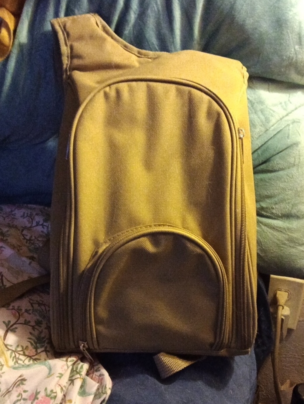 Men's Sling Backpack in Tan with Single-Shoulder Strap